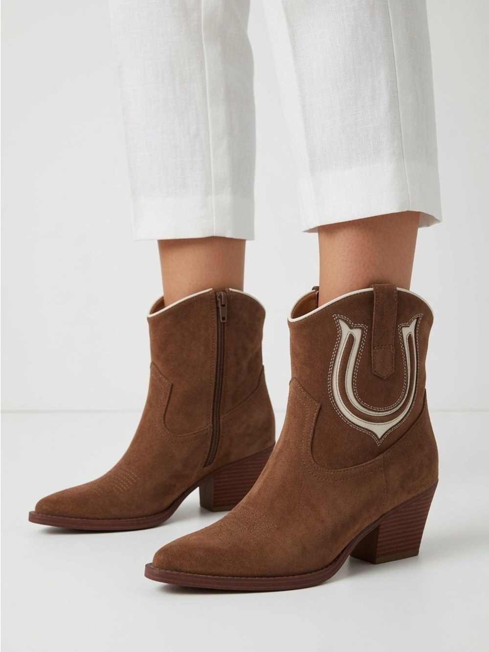 Universal Thread Frannie Suede Ankle Boots Women’s Cowboy Boots Size 10